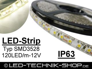 wasserdicht IP63 SMD 3528 120 LED/m 100cm   120 LED warmweiss