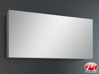 Spiegelschrank S C312 90 Weiss Hochglanz 90 cm Badezimmer Bad Spiegel