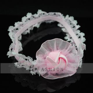 Stirnband Baby Haarband mit lace Erdbeere Schleife Blume NEU 126 0008