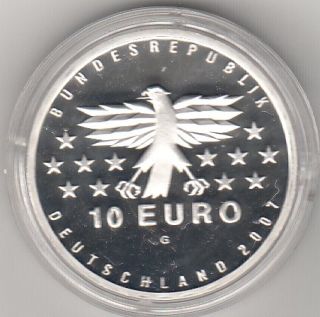 M119= BRD, 10 Euro Silber Ge denkmünze 2007 PP, 50 Jahre BRD