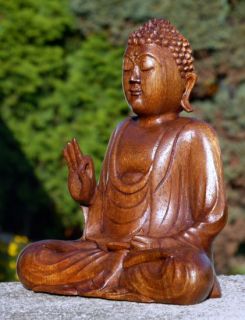 Sehr schöner BUDDHA Meditation Mönch HOLZ BUDDA Feng Shui 132