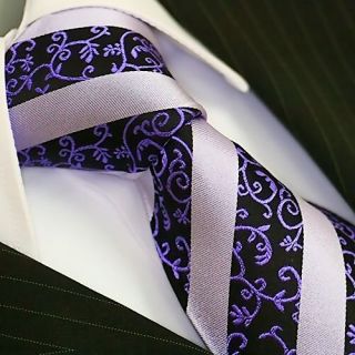 LUXE KRAWATTE SEIDE Slips Corbata Cravatta Dassen Cravate Tie 123 lila