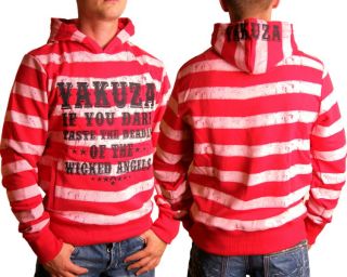 Yakuza Sweatshirt Herren 1100 Kapuzenpullover GR XL rot,weiß