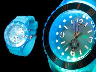 LED Blinki Uhren Damenuhr Uhr Silikon Herrenuhr Armbanduhr Leuchtuhr