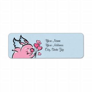 Valentine Pig Address Label