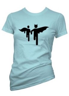 Lustige Coole Sprüche Fun T Shirts Batman Robin Silhoutte Damen