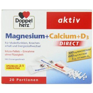 Doppelherz Direct Magnesium, Calcium und D3 Micro Pellets 20 Beutel