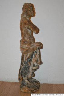 Barock Figur Holz (Linde?) geschnitzt um 1700. Die Gesamthöhe