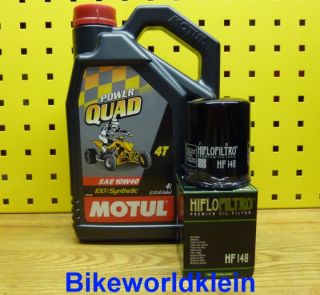 Motul Power Quad Öl 10w40 4L + 1x Ölfilter TGB Blade Target 425 525