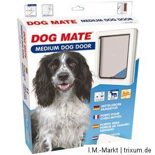 DOG MATE in braun 215B oder weiß 215W HUNDETÜR / EINBAUTÜR