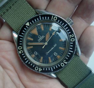 60s OmegaSeamaster 300 Big Triangle Dial Men Rare Divers ST166 024 w