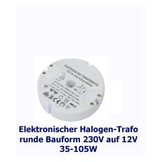 Elektronischer Halogen Trafo 85mm rund 230V auf 12V 35 105W 