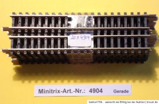 Minitrix N 4904 K Gleis Gerade 104,2 mm 20 x