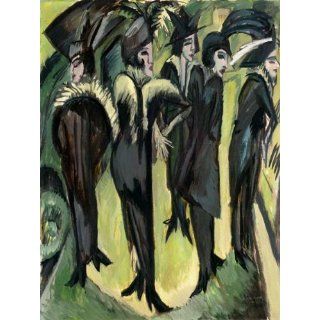 Keilrahmenbild (80 x 107, Kirchner) von Fünf Frauen auf der Strasse