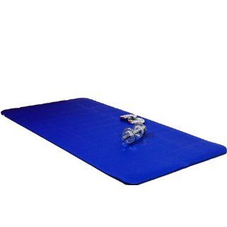 Fitnessmatte 190 x 102 x 1,5 cm blau: Sport & Freizeit
