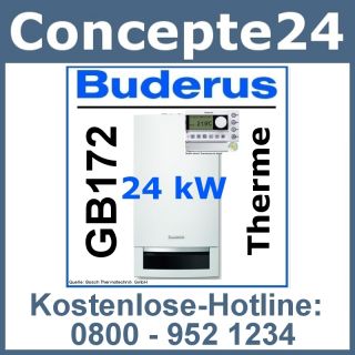 Buderus GB 172 24 kW Gas Brennwert Therme Heiztherme Heizung Logaplus