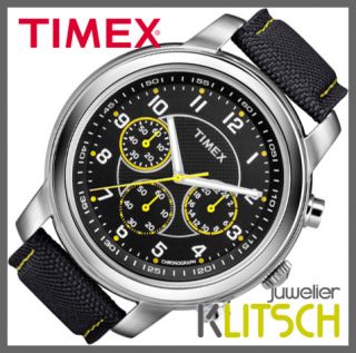 Timex Classic Men Milan Analog Chrono Herren Uhr Schwarz T2N163