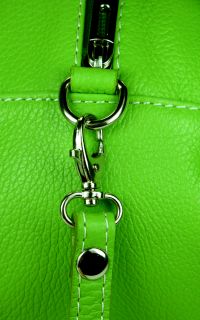 DELARA Shopper Henkeltasche Luxus Leder hell grün   neu