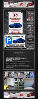 Only BMW M5 E60 Novelty Aluminium No Parking Sign #174