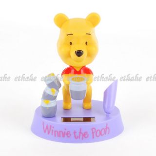 Winnie the Pooh Solar Spielzeug Auto Deko Lila E8G182