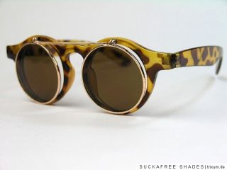 WOW Vintage Steampunk Spectacles Sonnenbrille 40er 50er Jahre Stil