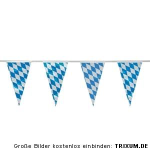 Oktoberfest Deko Bayern weiss/blau Pappteller Tischdecken Girlanden