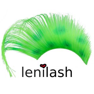 LeniLash 201 Falsche Grüne Wimpern mit Punkten