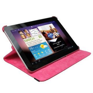 Pink PU 360° Leather Case Cover for Samsung Galaxy Tab P7510 3G 10.1