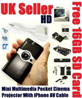 NEW Mini Portable Multimedia Pocket Cinema Mobile Projector AV SD USB
