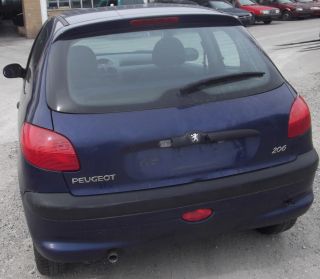 Peugeot 206 98 03 Heckklappe Kofferraumklappe + Scheibe EGE Blau