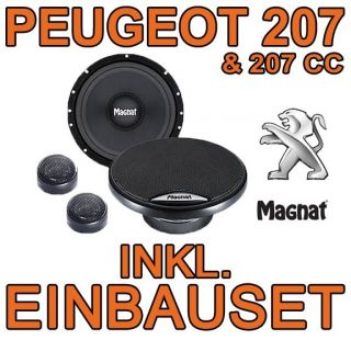 Peugeot 207   MAGNAT Lautsprecher Boxen System Set   240 WATT   vorne