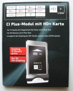 CI Plus Modul HD+ by Astra ohne Karte FÜR HD FERNSEHEN TOP