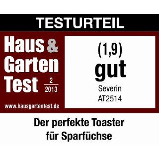 Severin AT 2514 Automatik Toaster, Edelstahl gebürstet schwarz / 850