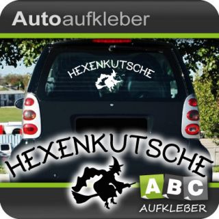 E216 Autoaufkleber Hexenkutsche Aufkleber Hexe Hexen Smart Corsa Mini
