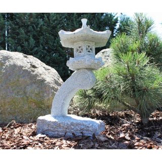 Japanische Steinlaterne Rankei Granit Steinlampe Lampe Laterne