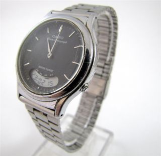 Quartz Watch CASIO AQ 227 Digi/Ana Alarm Chronograph Dual Time Mens