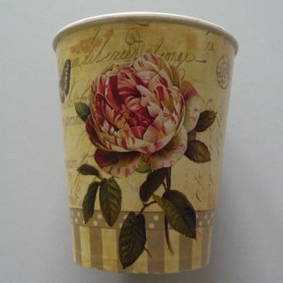 Shabby Chic Übertopf Blumentopf Rose Kerzenhalter