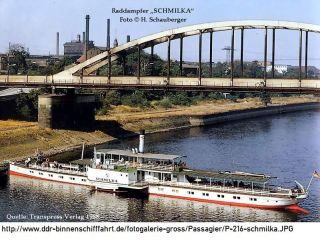 Modell Dampfer Schmilka 1985   Standmodell   der VEB Weiße Flotte