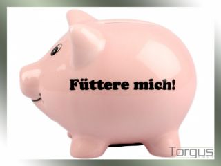 Spardose Sparschwein Schwein mit deutschen Sprüchen Gelddose Sparbox