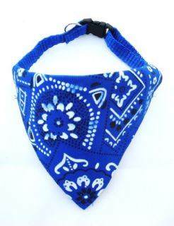 Mini Hunde Halsband mit Tuch Bandana COWBOY blau Yorkshire Mops