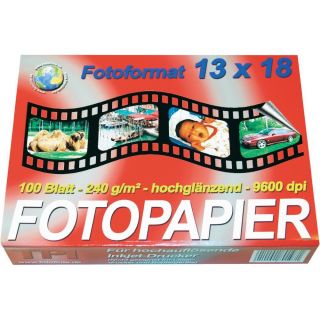 Fotopapier, 110176, 13 x 18 cm, 240 g/m², Hochglanz, 100 Blatt