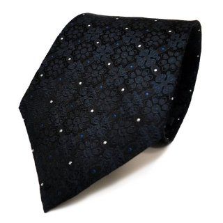 Mexx Seidenkrawatte schwarz blau silber gepunktet   Krawatte Seide