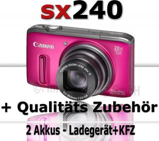 Canon PowerShot SX240IS Digitalkamera Pink (12 Mgp, HDMI, FULL HD, 3,0