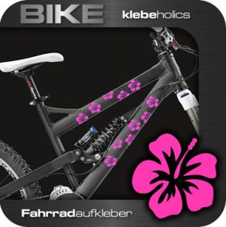 A241  Hibiskus  Fahrradaufkleber  Blumen Bike Blüten
