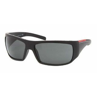 Prada Sport PS01LS Matte Black+Black Rubber/Grey Sunglasses (PS01LS