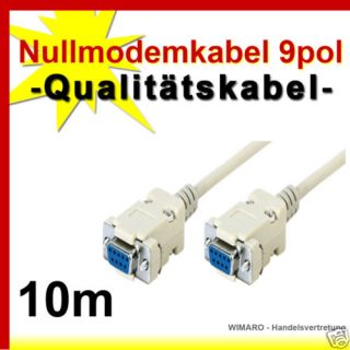 Null Modem Kabel Nullmodemkabel RS232 9pol Receiver 10m