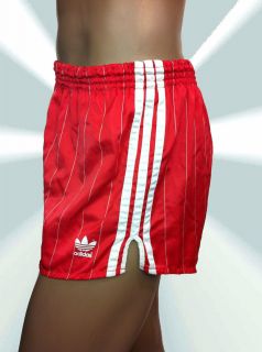 ADIDAS Glanz Nylon Shorts Vintage Short Sporthose Rot so236