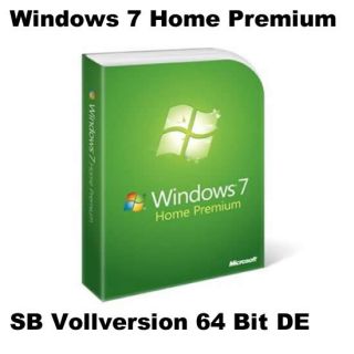 WINDOWS 7 HP 64 Bit SB Vollversion DE DVD Betriebssystem Home Premium