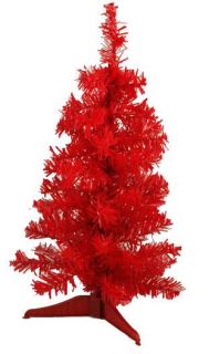 Künstlicher Weihnachtsbaum 45cm Rot Tannenbaum