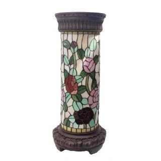 Tiffanylampe Säulenlampe Tiffany Lampe Blumensäule TE010 